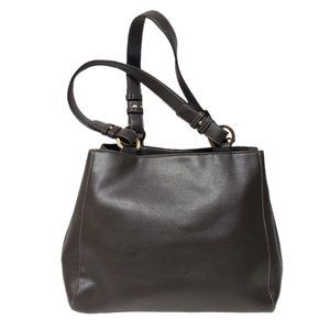 y2k Craft and Barrow dark brown faux leather double handle bag